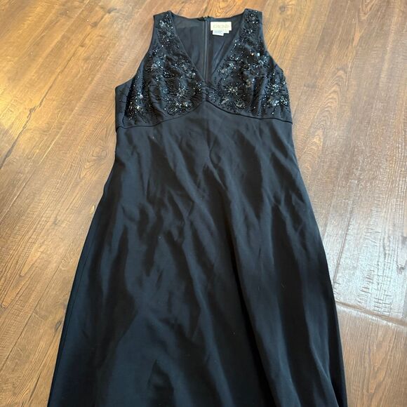Cache Dresses & Skirts - Cache Black Beaded Evening Gown | Size 12 | Formal Dress